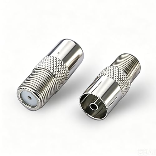 SEYUGOPTI 2-Pack F to TV Aerial Adapter, Male Female Connector
