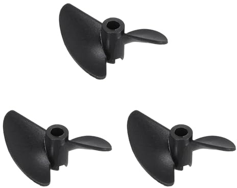 QUARKZMAN 3 Stück RC Boot Propeller 2 Blatt Propeller 4mm Bohrungsdurchmesser 35mm Außendurchmesser 40mm Steigung CW Uhrzeigersinn Drehender Bohrer Propeller Für RC Boot DIY Schwarz