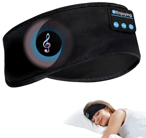 Sleep Headphones Headband Bluetooth 5.4 Headphones for Sleeping & Sport | With Thin Speakers Wireless Music Earphones Tech Gifts for Men Women Teens Yoga Workout Fitness Relax Travel (Black)