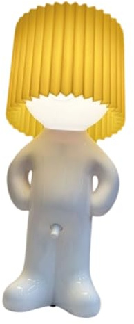 Neksong Lunikon Larry the Lamp, Naughty Night Lamp, Witzige LED Nachttischlampe Mit Schirm (Gelb(Netzbetriebenes Modell))