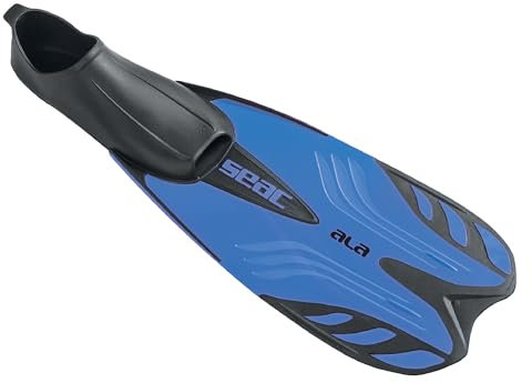 Seac ALA, Flossen mit geschlossenem Fußteil, ideal zum Schnorcheln und Schwimmen, BLAU Metal, 46/47