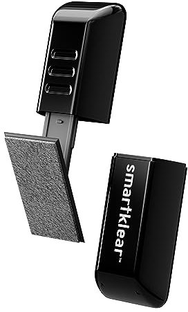 CarbonKlean SmartKlear Smartphone-Bildschirmreiniger – kompatibel mit iPhones, Android und mehr – Reiniger mit Carbon-Mikrofaser-Technologie – gespritztes Schwarz – 1 Stück