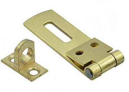 Dzina™ Hasp and Staple 50mm x 15mm (2 Inch) Brass, Pack of 1