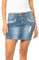 Sublevel Damen Jeans Mini-Rock mit Knöpfen im Used Look Light-Blue XL