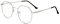 Brille Metallrahmen Blaulichtbrille Brillengestelle Pantobrille Computerbrille Fensterglas Nerdbrille Ohne Sehstärke Streberbrille Damen Herren Ebenenspiegel Brillefassung mit Nasenpad Leicht