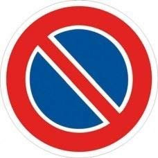 Segnale disco d.60 divieto di sosta fig.74