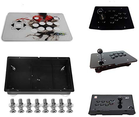 Tapdra Acrylpanel und Joystick-Gehäuse, DIY-Set, -Kits für DIY, Controller, Schrank-Controller, für Arcade (weiß)