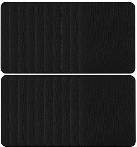 AUGSHY 20 parches negros para planchar, 12,7 x 9,7 cm, ideales para reparaciones de pantalones, vaqueros, camisas y ropa.