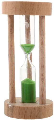 3 Minuten Sanduhr Aus Holz Mit WeißEm Sand, Dekorative Zeitmessung FüR Tisch Und Schreibtisch, Party Hauptdekoration (grüner Sand)