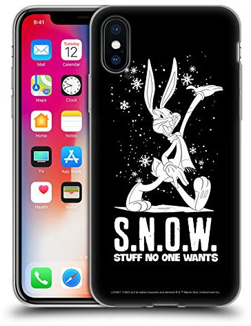 Head Case Designs Offizielle Looney Tunes Bugs Bunny Schnee Staffel Gel Handyhülle Hülle [Militärischer Schutzgrad] Kompatibel mit Apple iPhone X/iPhone XS