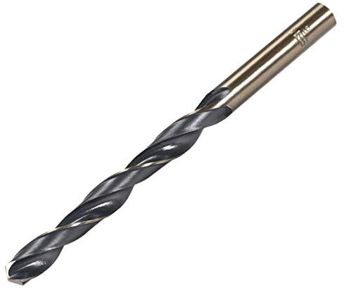 sourcing map Straight Shank Twist Drill Bits 9mm Gold Titanium & Black Nitride Coated High Speed Steel (HSS) 4341 with 9mm Shank for Stainless Steel Alloy Metal Plastic Wood