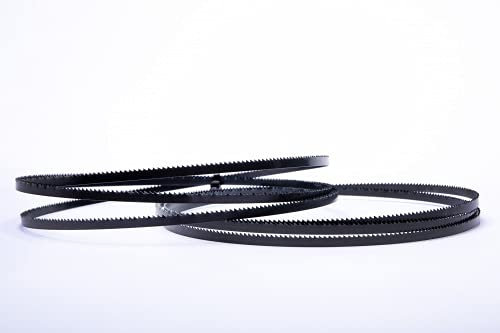 Encut Lot de 2 lames de scie à ruban haute performance 1490 x 10 x 0,65 mm, 14 dents par pouce, en acier à outils, pour Scheppach Basa, etc. Convient pour bois, contreplaqué, aluminium, plastique,