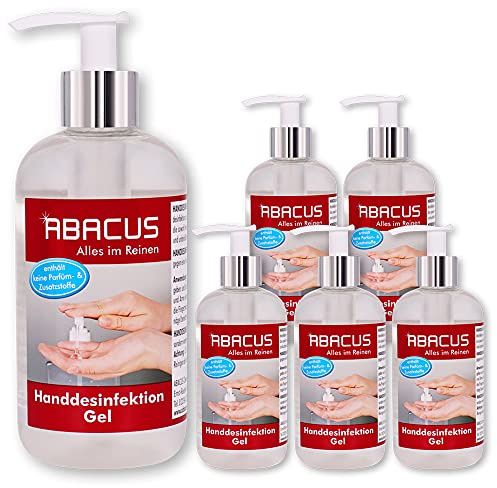 ABACUS® Desinfektionsmittel, Desinfektion, Händedesinfektion, Handdesinfektion, Handdesinfektionsmittel, Hautdesinfektionsmittel, Flächendesinfektion – Desinfektionsmittel 6x 300 ml (7549)