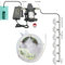 Sprühnebel Kühlung Terrasse Garten Gewächshaus Pavillon Wasserzerstäuber mit 12V Pumpe, Bewässerungssystem Outdoor Misting System Wasser Cooling Sprinkler System für Rasen, Blume, Outdoor