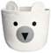 Bigepige Ceste Portagiochi Bambini Contenitori, Cesto Mobile Porta Giocattoli, Organizer Contenitore Giocattoli Baule Scatola Cesta Porta Giochi Bambini, Cesta Portabiancheria Sporca(Orso Bianco)