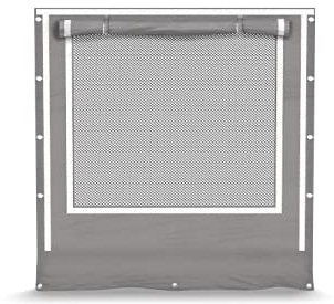 Das Company Parete Laterale in PVC, 2 x 2 m, 4 Pezzi, con zanzariera e tapparelle, 500 g/m², Grigio