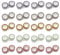 Modixun 20 Pack Clear Contact Lens Case, 5 Colors Leak-Proof Bulk Contact Cases, Contact Lenses Holder Kit, Compact Eye Contact Case with L/R Mark, Style A