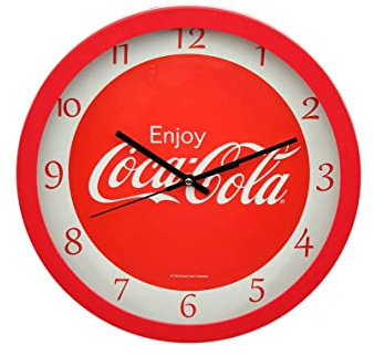 THE SECRET HOME – Reloj de Pared Coca-Cola – Reloj Redondo de Ø36 cm – Color Blanco y Rojo - Reloj Decorativo para el Hogar - Ideal para Dormitorio, Comedor, Salón, Cocina