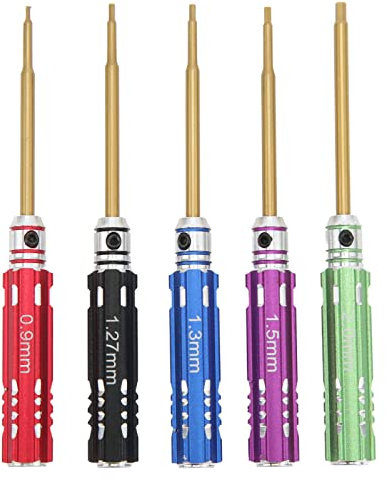 RC-Schraubendreher-Set, 0,9 Mm 1,27 Mm 1,3 Mm 1,5 Mm 2,0 Mm Sechskant-Schraubendreher-Werkzeug (5 Stück)