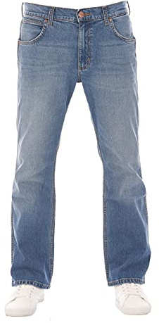 Wrangler Jeans Herren Stretch Bootcut Jacksville Jeanshose Hose Denim Blue w40, Farbe: Vintage Worn, Größe: 40W / 30L