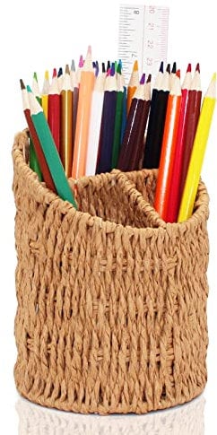 IMAYLLA Papier Zeitschriftensammler Papier Stifthalter -Set, großer stehender Zeitschriftenhalter, Schreibtisch-Organizer, dekorativer Dokumentenhalter (Papier Stifthalter)