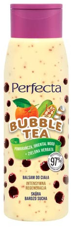 Perfecta Bubble Tea Bodylotion Intensive Regeneration Orange, Oriental Holz + Grüner Tee