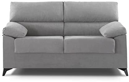 SWEET SOFA® - Sofá 2 plazas 140 cm Hilton, sofá tapizado Antimanchas Beige, Estructura Madera (104 Altura x 87 Prof)