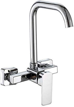 Robinet de cuisine Robinet mural Robinet d'évier chaud et froid dissimulé Robinet à levier unique Buanderie Piscine Cuisine Robinet rotatif @ D Vie intéressante