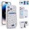 Zouzt for iPhone 14 Pro Detachable 2 in 1 Wallet Case with Card Holder for Magsafe, Magnetic PU Leather Flip Credit Slot Protective Phone Cover Women Men for iPhone 14 Pro 6.1 Inch - White Leopard
