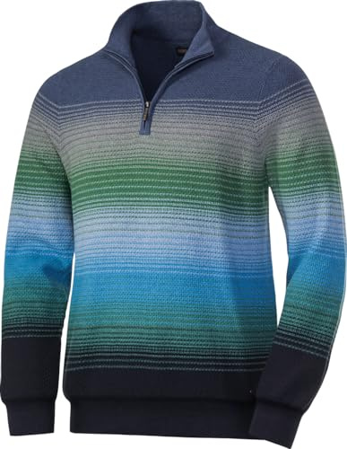 Franco Bettoni Pullover Herren, Strickpullover aus 100% Baumwolle mit Zipp, Sweatshirt für Männer, Gr. 48 – 60