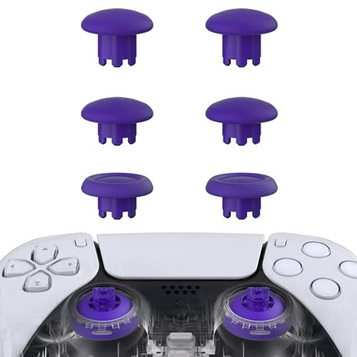 eXtremeRate Edge Sticks Analogici Scambiabili per ps5 Controller,Levette Analogiche Intercambiabili per Joystick,Thumbstick Ricambio per ps4 Pro Slim Joypad-Viola