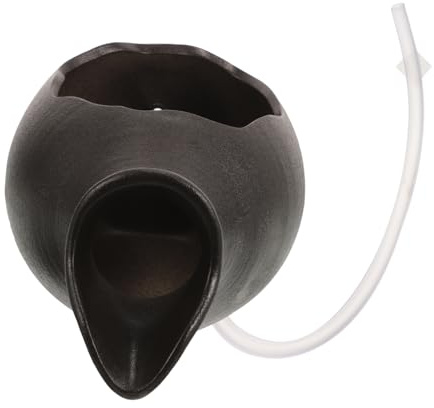 LIFKICH Distributeur Eau Jarre Céramique pour Aquarium Fontaine Décorative à Circulation Eau pour Jardin Et Intérieur Accessoire Éco-Responsable pour Environnement Paisible