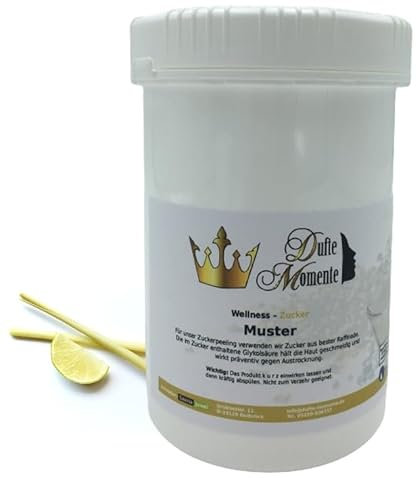 Dufte Momente | Sauna Zucker Körperpeeling 900g | Lemongras | für empfindliche Haut | vegan und ohne Tierversuche