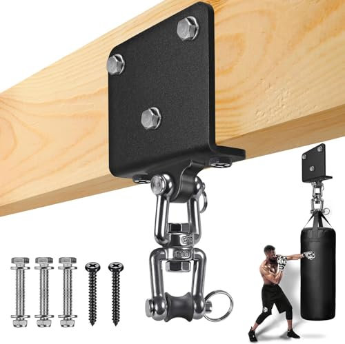 BeneLabel Boxsack Halterung, Boxsack Aufhänger Balken Montieren Schwere Tasche Hängenden Haken 360 Drehbarer Hardware für Muay Thai Exercise Ausbildung Swing Hängematte Stuhl, 1000lbs