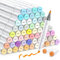 Caliart Pastel Alcohol Markers, Brush and Chisel, Double Tip Pens for Adults, Colouring Book, Sketch, Permanent Art Set for Easter Eggs, Decorations, Fillers, Drawing Accessories, Gift
