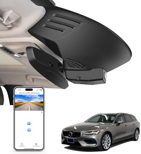 Mangoal 4K Dash Cam Custom for Volvo S60 V60 T5 T6 T8 B5 2019-2022(Model A) | Integrated OEM Look, UHD 2160P Video, WiFi & App, Loop Recording, Easy to Install, 64GB Card