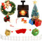 Aohcae 14 PCS Wichteltür Komplettset, Weihnachtswichtel Set, Wichtelhaus, DIY Wichtel Deko Saisonale Deko Wichteltür Zubehör Wichteltür für Kinder