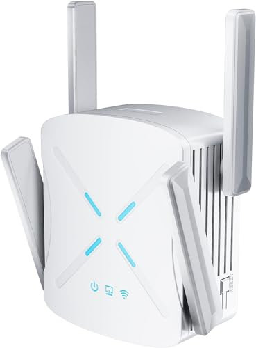 Répéteur WiFi Puissant Amplificateur WiFi sans Fil Puissant avec Mode Répéteur/Routeur/AP, WiFi Extender Compatible avec Toutes Les Box Internet, 1200Mbps 5GHz&2.4GHz, K-K58