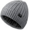 Wmcaps Wintermütze Herren, Beanie Herren mit verdicktem Fleece Futter, Unisex Klassische Mütze mit Bündchen Elastische und weiche Wollmütze Herzerwärmendes Geschenke für Männer Frauen, Grau