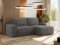 MKS MEBLE Sofa mit Schlaffunktion - Ecksofa mit Schlaffunktion und Bettkasten - Sofa 3 Sitzer - Schlafsofa - Couch - Schlafsofa mit Bettkasten - Belluno - Dunkelgrau Cord - Rechts