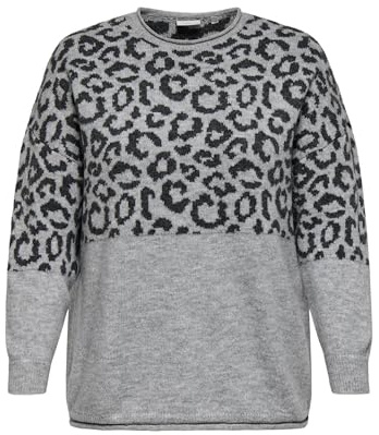 ONLY Carmakoma Damen Carjade Animal L/S O-Neck KNT Noos Carjade Animal L/S O-Neck KNT Noos (1er Pack)