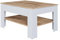 Vicco Couchtisch Milan, Wohnzimmertisch mit Schublade, Weiß/Goldkraft Eiche, 92.2 x 65 cm