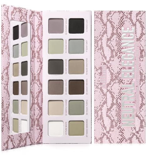 Palette di Ombretti Opachi, Matte Eyeshadow Palette Neutri Colori Tonalità Fredde, Ultra Pigmentat Miscelabile Lunga Durata, Ombretto Neutri Per Più Mature Trucco Naturale e Delicato Per Gli Occhi