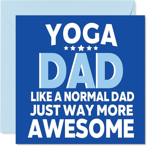 Yoga-Geburtstagskarte für Väter – Awesome Dad Sports – Happy Birthday Karte für Männer, 145 mm männliche Grußkarten