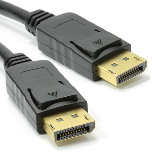 DisplayPort Cable, Male to Male, Gold-Plated Connectors with Locking Feature (2M)