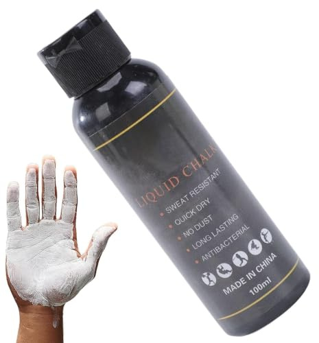 Générique Liquid Gym Chalk, rutschfest, schnell trocknend, für die Hände – rutschfest für Gewichtheben, Klettern, Badminton, Gewichtheben, Fitness, Tennis, Golf