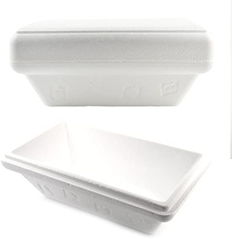 PZ 60 VASCHETTE TERMICHE CC 750 IN POLISTIROLO BIANCO PER GELATO BASE + COPERCHIO ICE CREME CUP