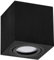 LED Aufbauspot, LED Deckenaufbauleuchte, Aluminium Deckenleuchte Schwarz Quadratisch 82mm x 84mm CUBE (SCHWARZ)