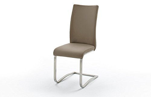 Schwingstuhl Figaro 2er Stuhl Set, Freischwinger, cappuccino, 43x103x52cm