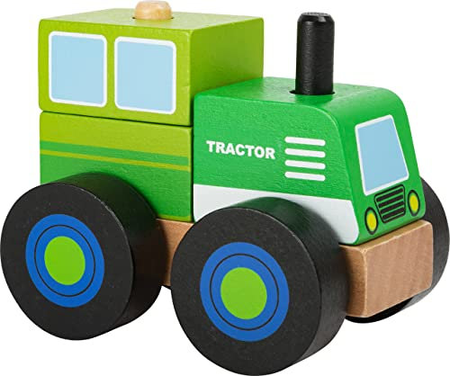 small foot 11073 Konstruktionsfahrzeug Traktor aus Holz, FSC 100%-Zertifiziert